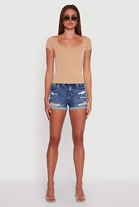 Womens Daisy Classic Fit Scoop Neck Short Sleeve T-Shirt,