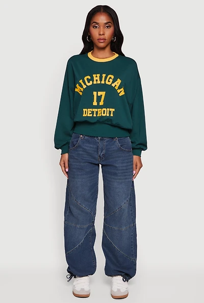 Michigan 17 Detroit Graphic Pullover Sweatshirt