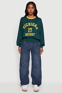 Michigan 17 Detroit Graphic Pullover Sweatshirt