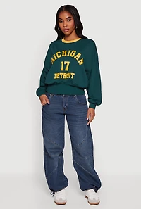 Michigan 17 Detroit Graphic Pullover Sweatshirt