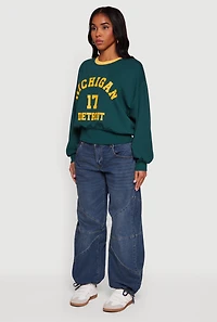 Michigan 17 Detroit Graphic Pullover Sweatshirt