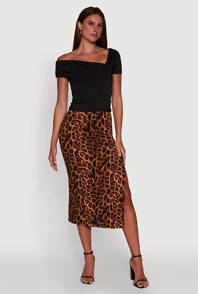 Womens Iris Fold Over One Shoulder Top,