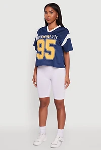 Womens Contrast Trim Brooklyn New York 95 Graphic Jersey, M