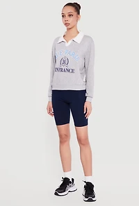 Rue Paris France Graphic Polo Sweatshirt