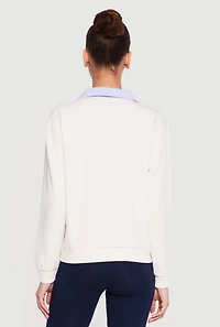 Rue Paris France Graphic Polo Sweatshirt