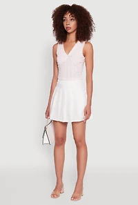 Womens Blashe Ribbon Lace Trim V-Neck Tank Top,