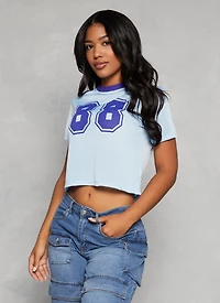 Graphic Cropped Football Jersey