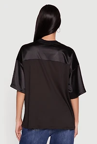 Satin Embroidered Patch Graphic Football Jersey