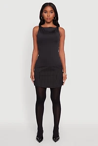 Womens High Neck Shelf Bra Tank Top, S