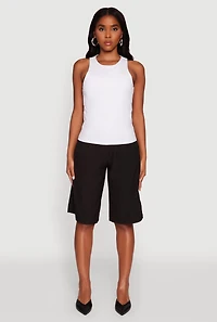 High Neck Shelf Bra Racerback Tank Top