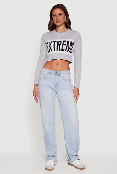 Extreme Graphic Cropped Sweater