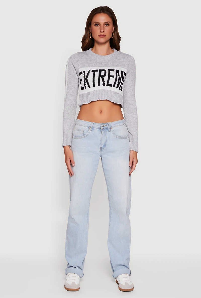Extreme Graphic Cropped Sweater