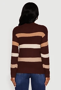 Striped Long Sleeve Crew Neck Sweater