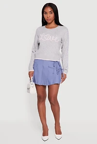 Cable Knit Love Graphic Sweater
