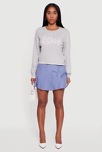 Cable Knit Love Graphic Sweater