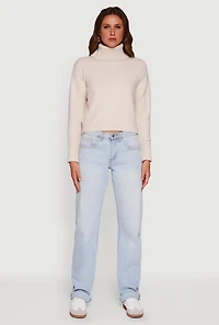 Almost Famous Brushed Knit Cropped Turtleneck Sweater