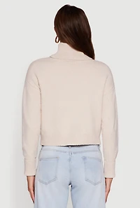 Almost Famous Brushed Knit Cropped Turtleneck Sweater