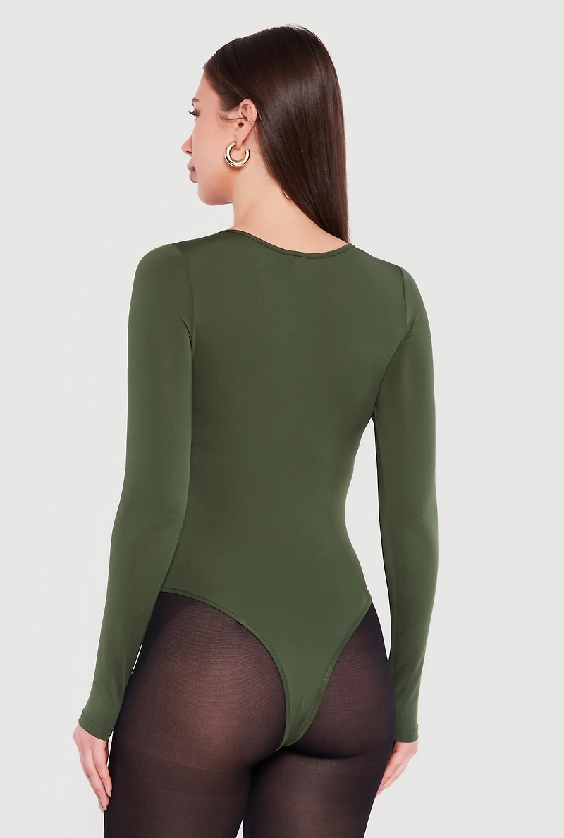 Basic Long Sleeve Scoop Neck Bodysuit