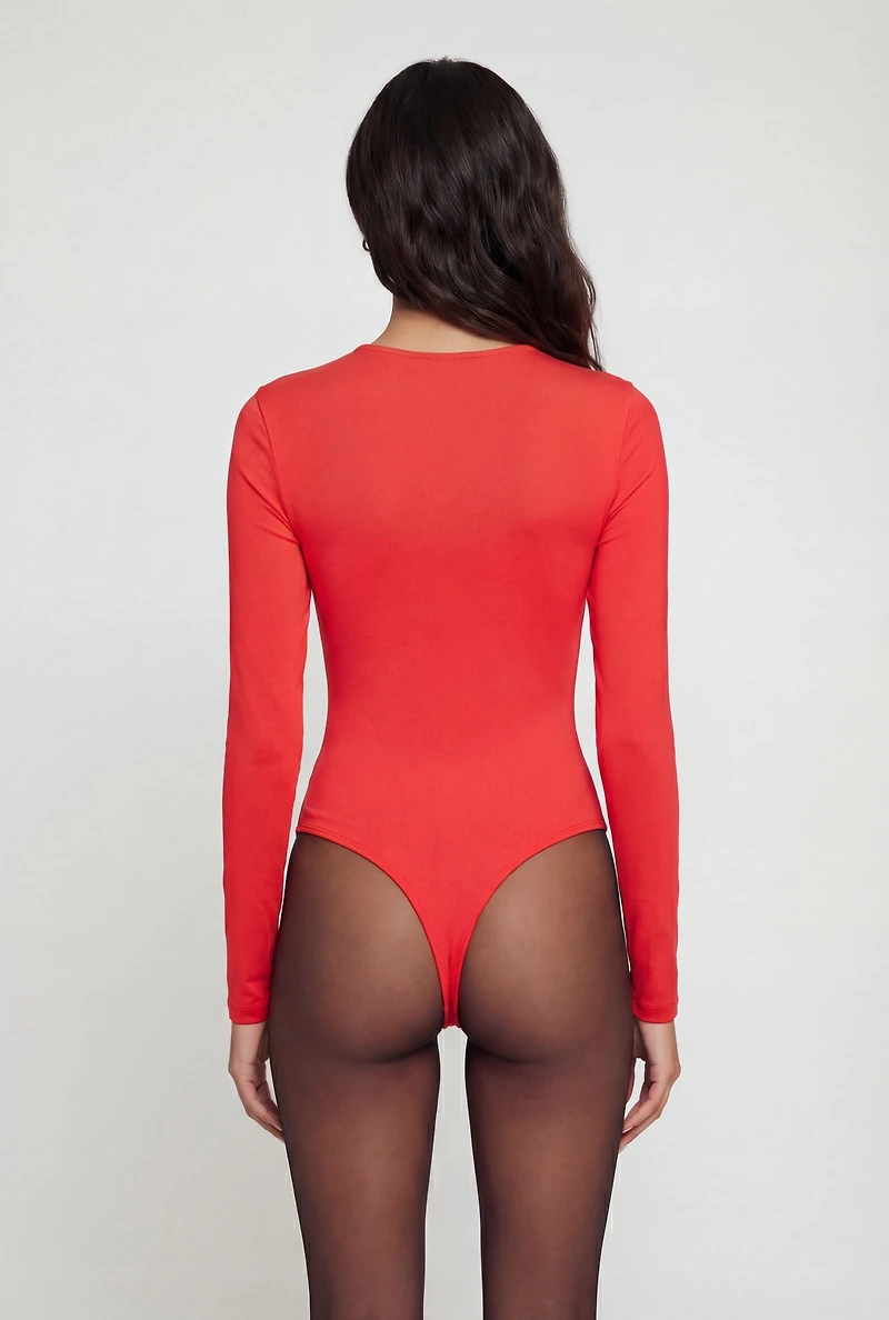 Basic Long Sleeve Scoop Neck Bodysuit