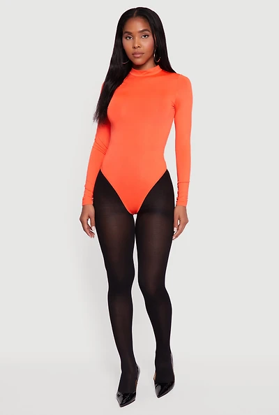 Long Sleeve Mock Neck Bodysuit