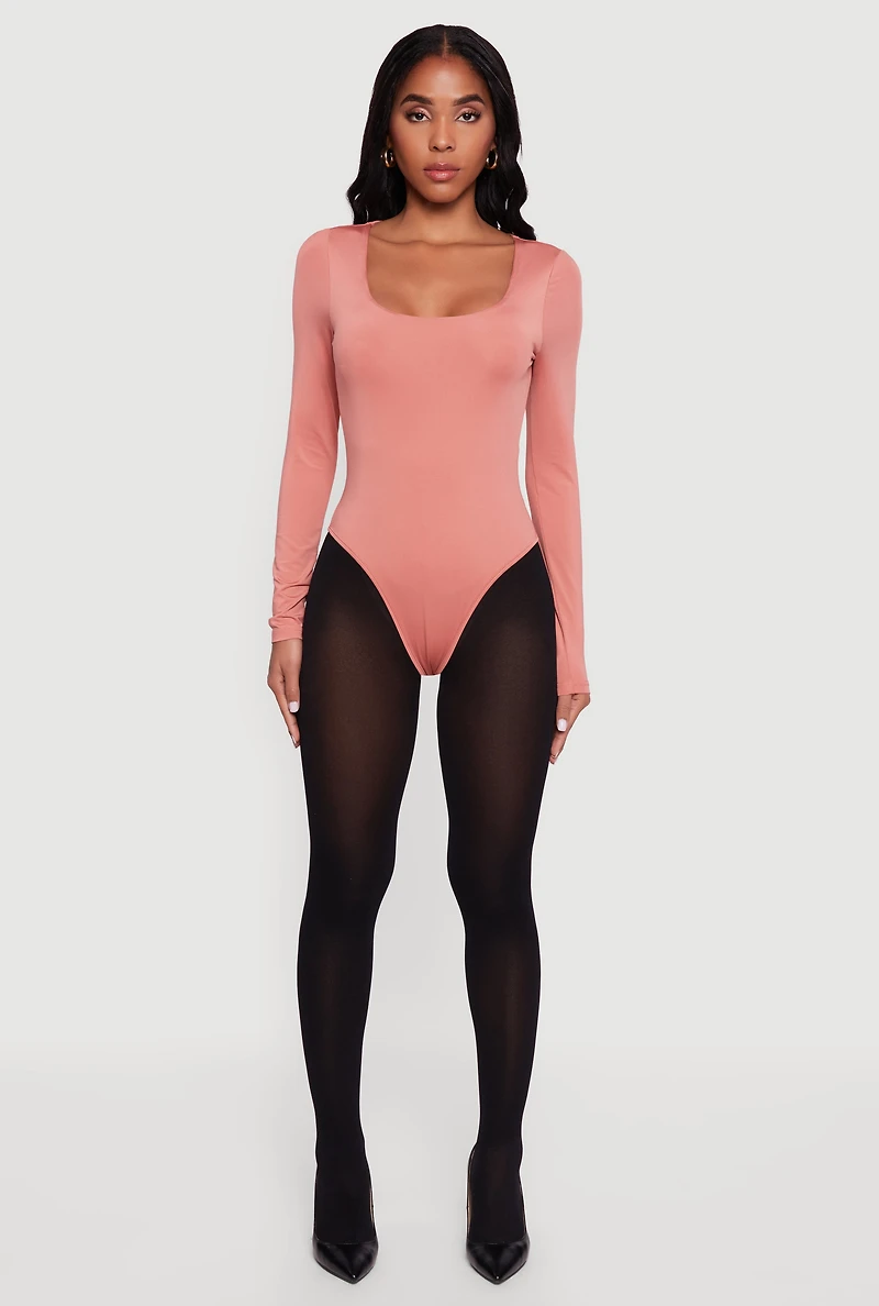 Long Sleeve Square Neck Bodysuit