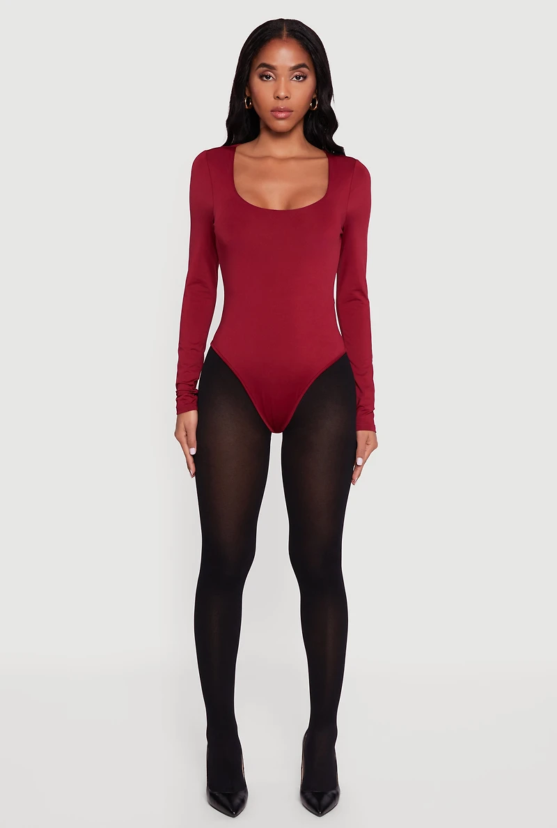 Long Sleeve Square Neck Bodysuit