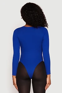 Womens Daisy Ribbed Knit Bodysuit,