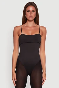 Fold Over Spaghetti Strap Bodysuit