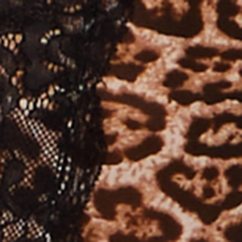 Animal Print Sleeveless Bustier Bodysuit