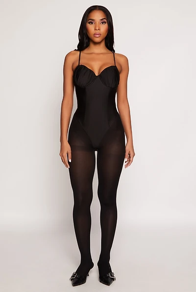 Ruched Padded Bustier Bodysuit