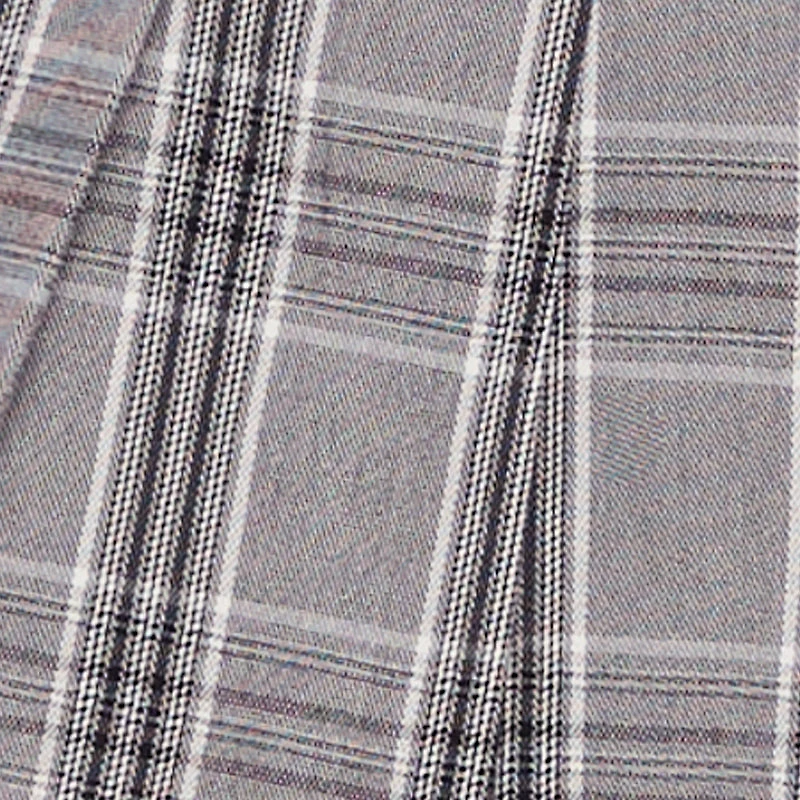 Haute Monde Plaid Pleated Faux Wrap Asymmetrical Skort