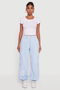 Womens Heart Patch Fleece Sweatpants, Blue, Size S