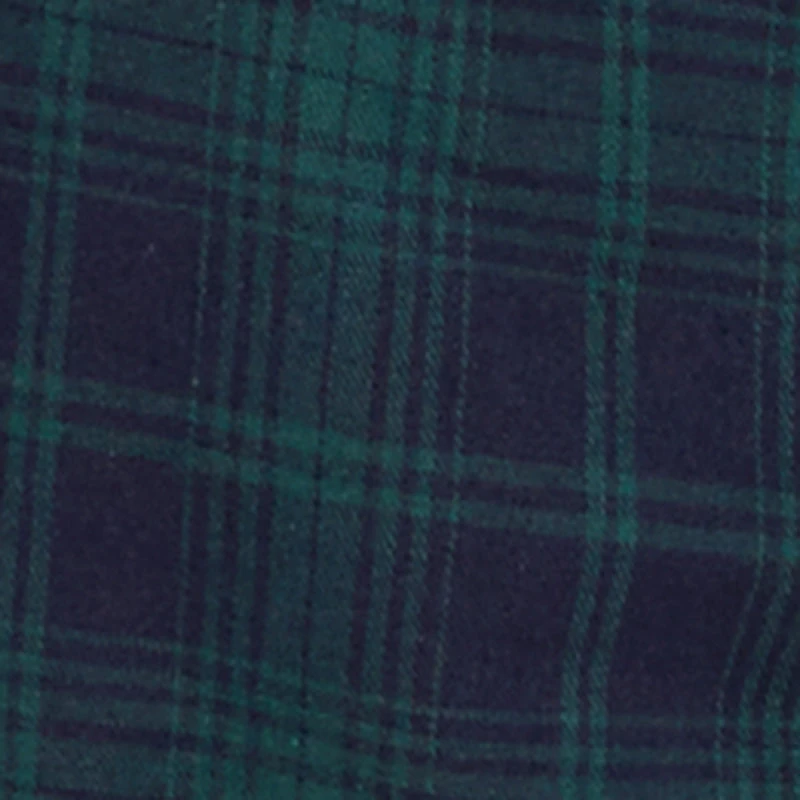 Plaid Mid Rise Wide Leg Lounge Pants