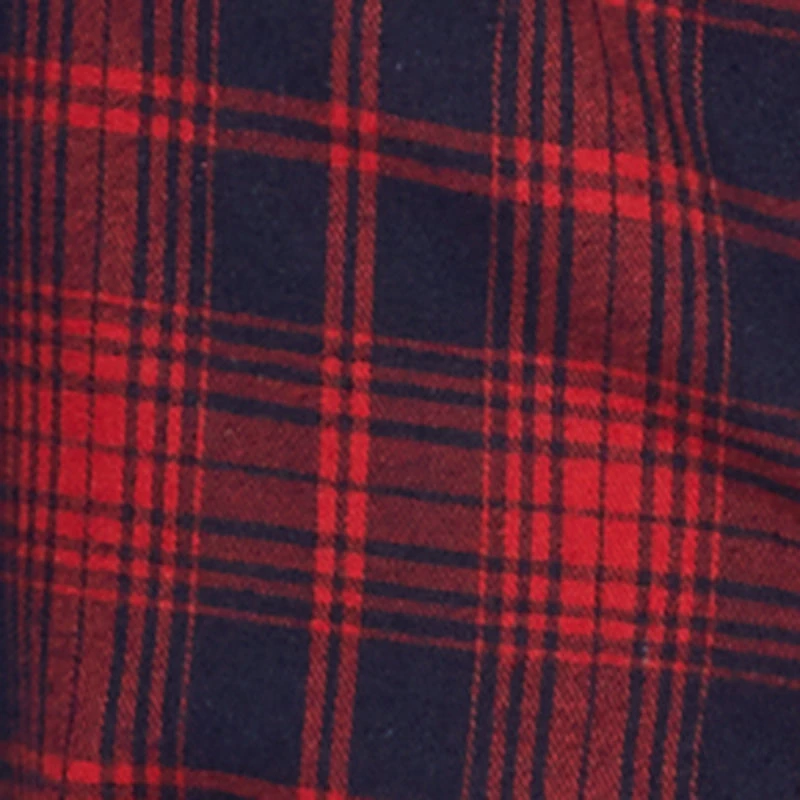 Plaid Mid Rise Wide Leg Lounge Pants