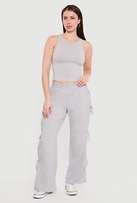 Bow Side Tie Pull On Sweatpants