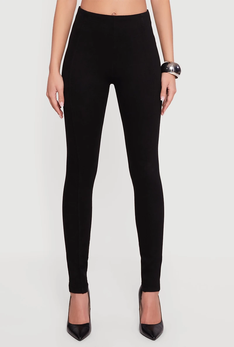 Pintuck High Waisted Skinny Dress Pants