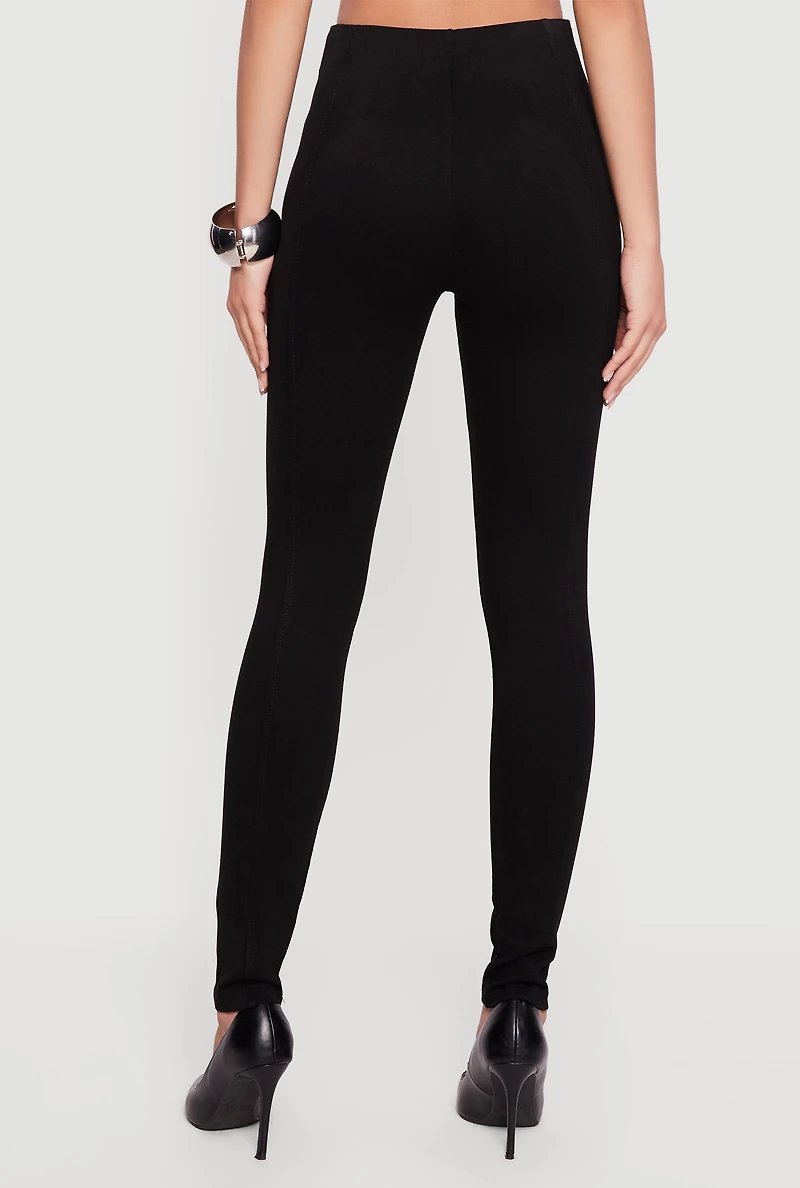 Pintuck High Waisted Skinny Dress Pants