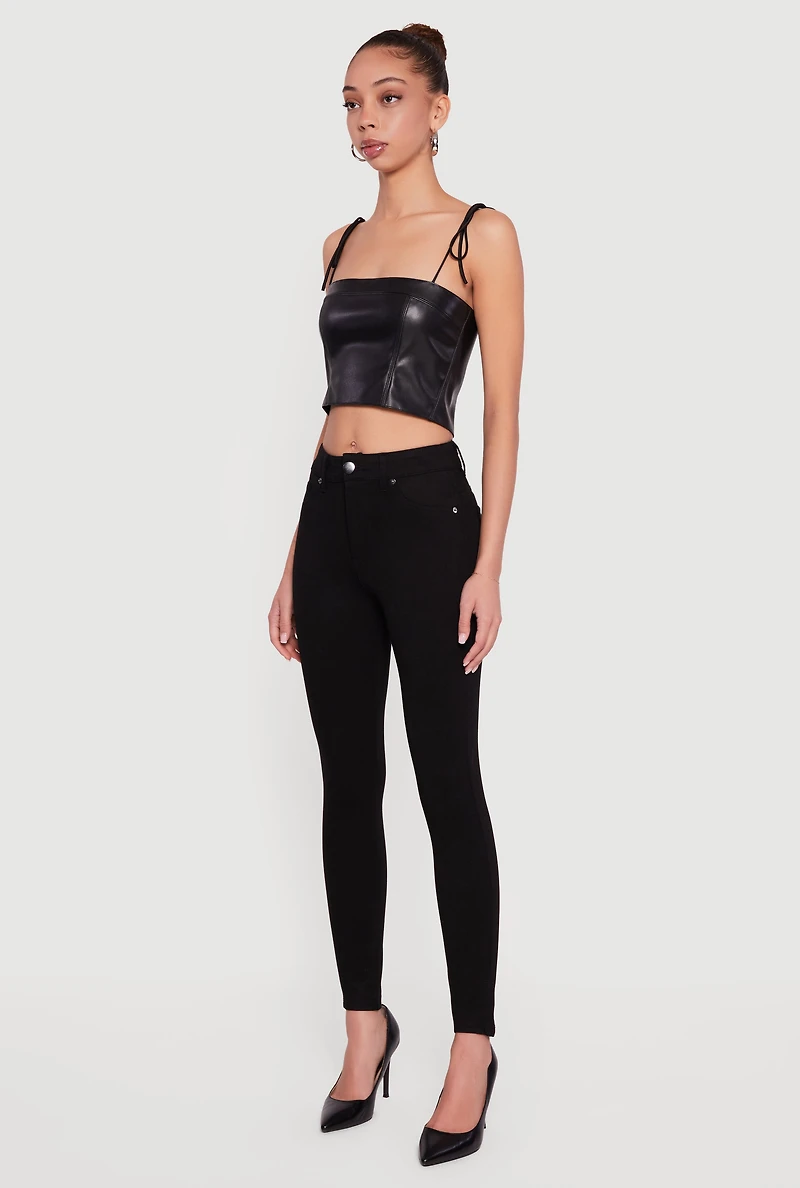 Mid Rise Skinny Casual Pants