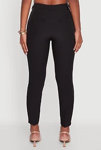Womens Skinny Leg Dress Pants, Black,