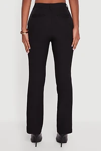 Solid Slim Straight Leg Dress Pants