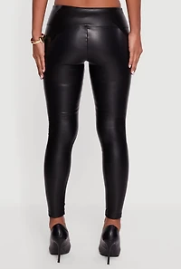 High Waisted Faux Leather Leggings