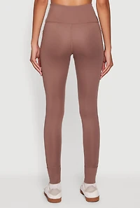 Womens High Waisted Drawstring Leggings with Side Pockets,