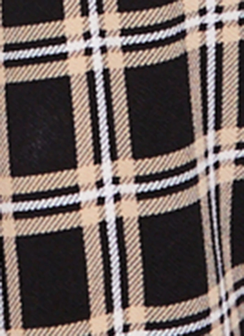 Almost Famous Plaid Belted Cami Jumpsuit with Tee