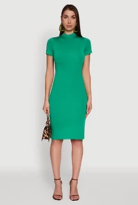 Daisy Mock Neck T Shirt Dress