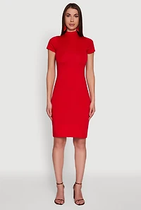 Daisy Mock Neck T Shirt Dress