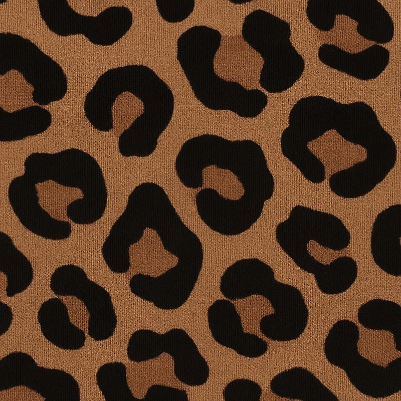 Leopard Velvet Burnout Strapless Tiered Mini Dress