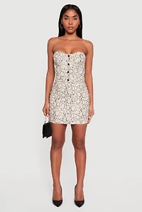 Snake Print Sleeveless Button Front Mini Dress