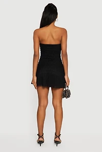 Lace Ruched Mini Tube Dress