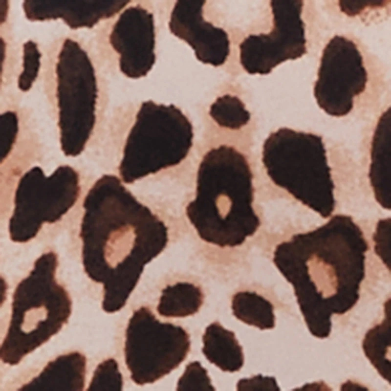 Sleeveless Leopard Print Midi Dress with Tie Front