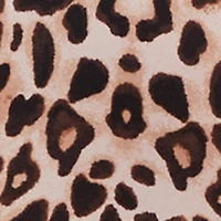 Sleeveless Leopard Print Midi Dress with Tie Front